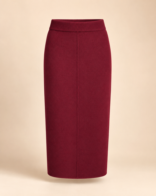 ensemble midi bordeaux — Maille ajustée