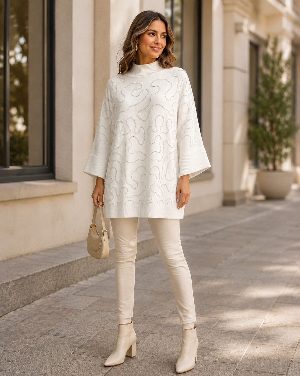 Pull long Éclat Ivoire