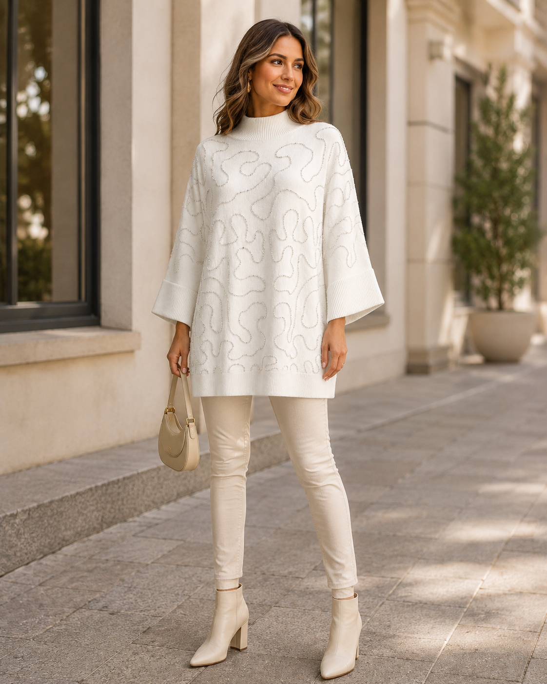 Pull long Éclat Ivoire