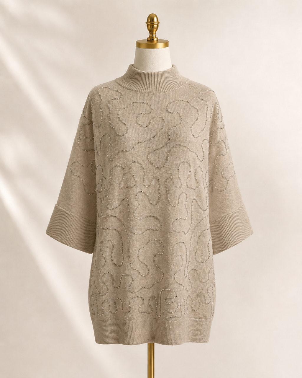 Pull long Beige Sable