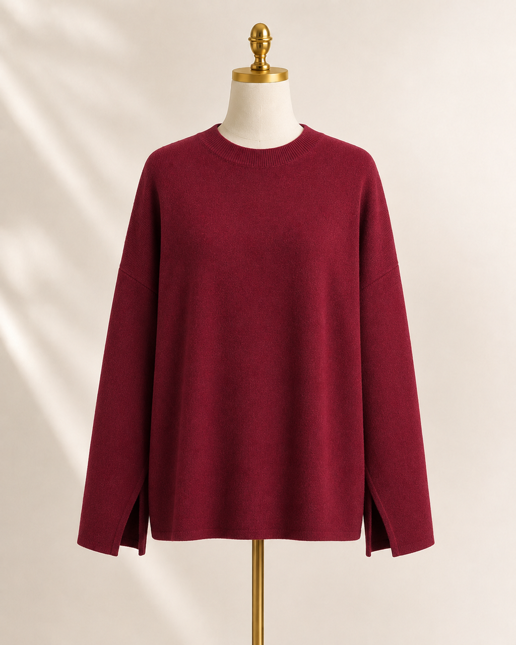 Pull bordeaux — Maille douce